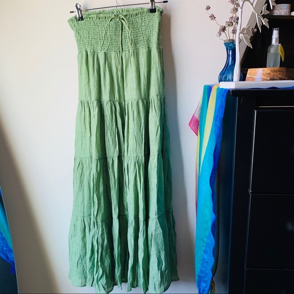 Only 1 Left! Flowy Tiered Gauze Peasant Maxi Skirt - Picture 7 of 9